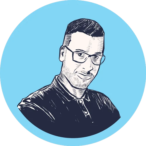 Ritratto illustrato di Valerio Pescatore